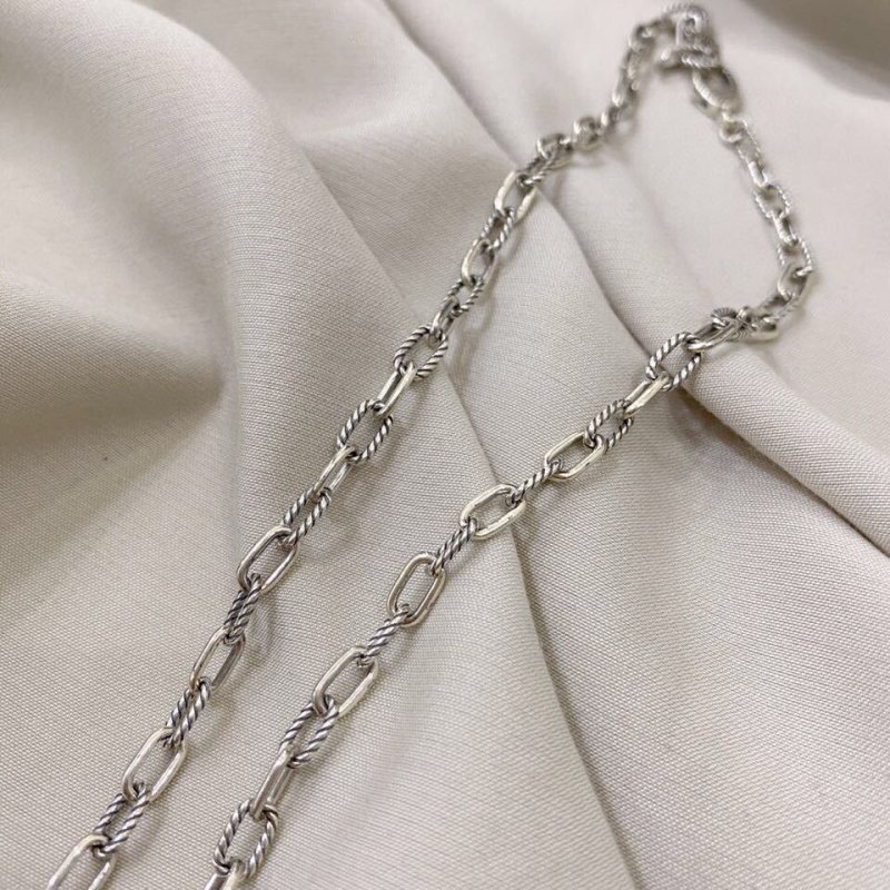Gucci Double G Textured Silver Pendant Necklace view