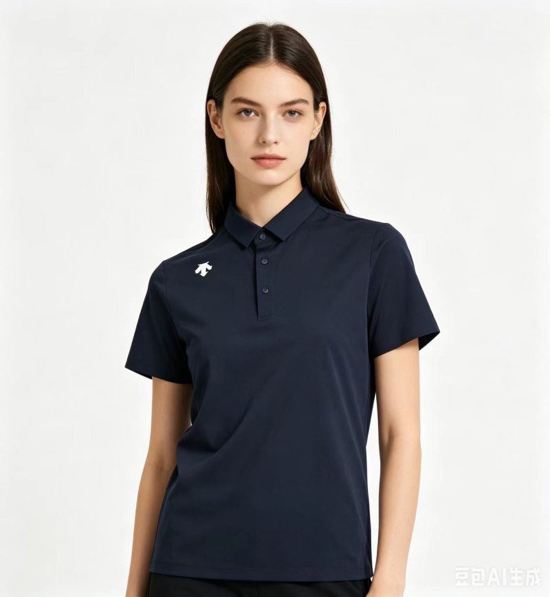 Burberry Navy Short-Sleeve Polo Shirt