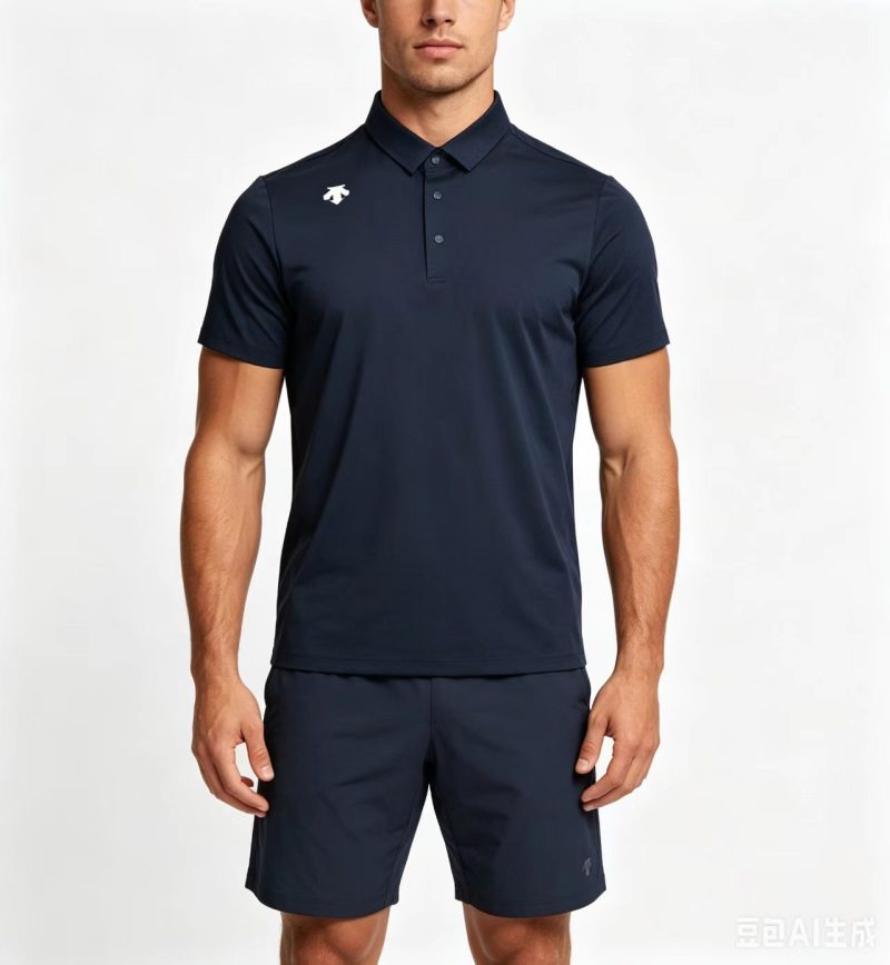 Burberry Navy Short-Sleeve Polo Shirt view