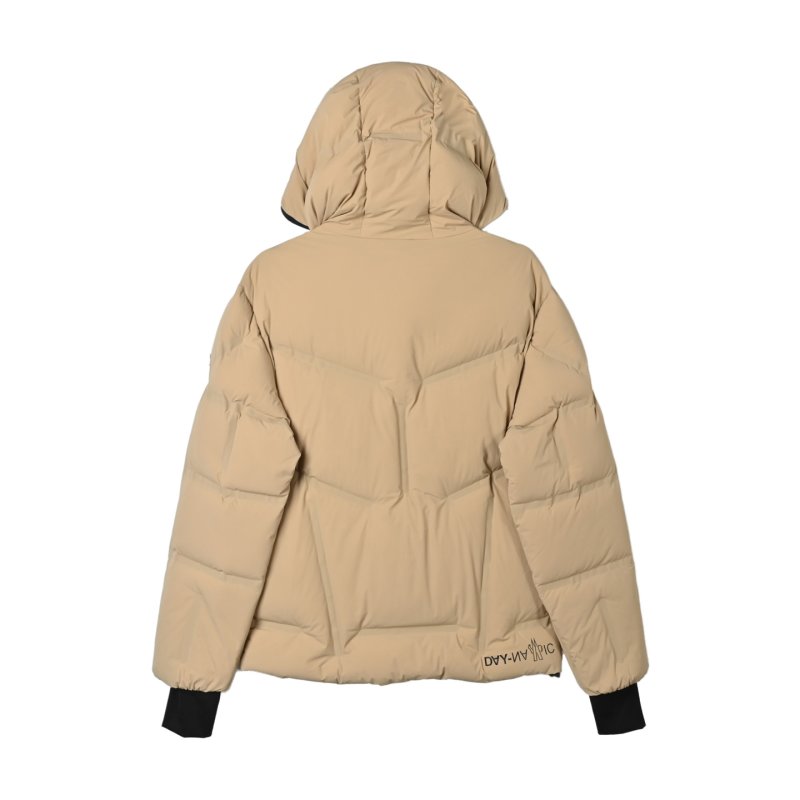 Beige Puffer Down Jacket with Hood view