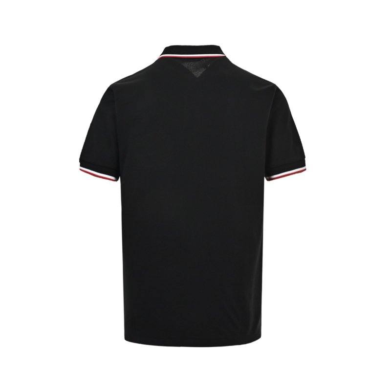 Polo Ralph Lauren Women's Black Polo Shirt Red White Trim view