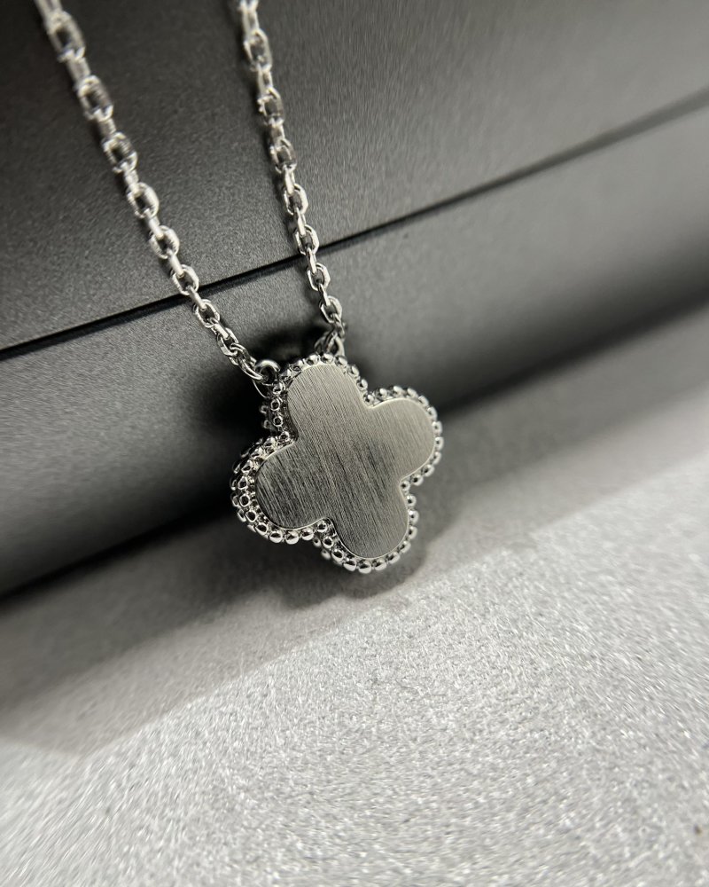 Van Cleef & Arpels Alhambra Silver Clover Pendant Necklace view