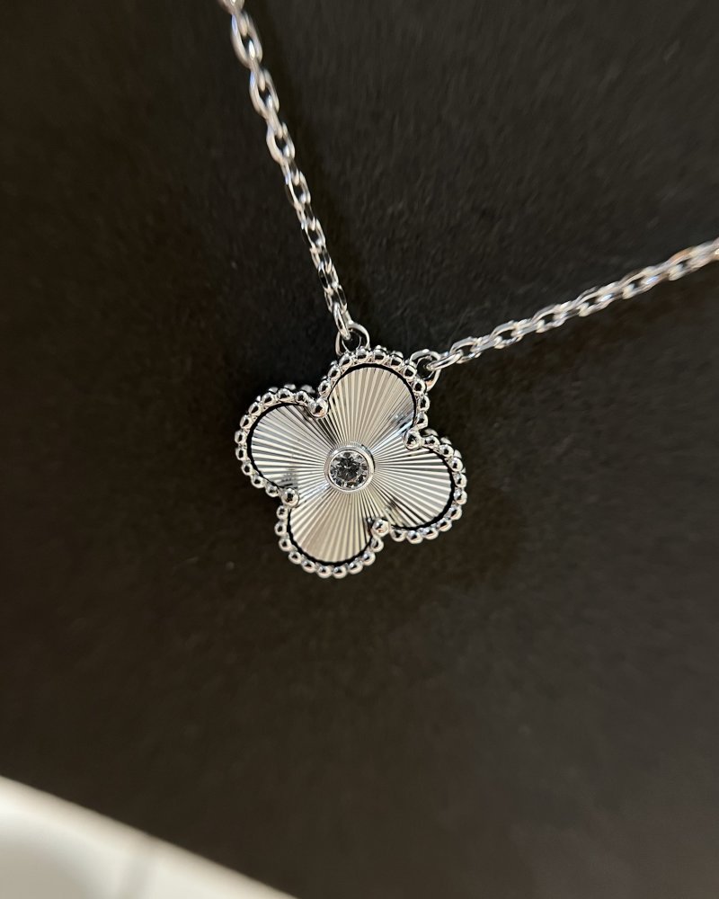 Van Cleef & Arpels Alhambra Silver Clover Pendant Necklace view