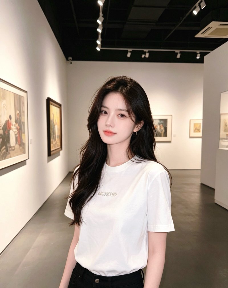 Moncler White Logo T-Shirt view