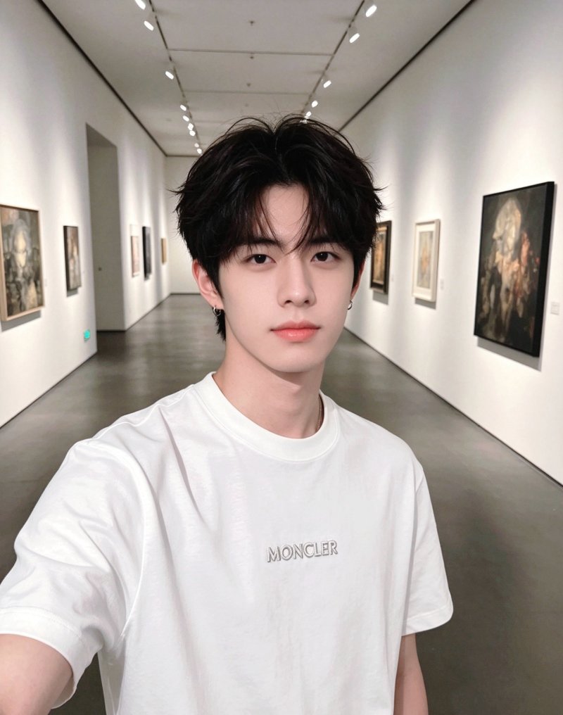 Moncler White Logo T-Shirt view