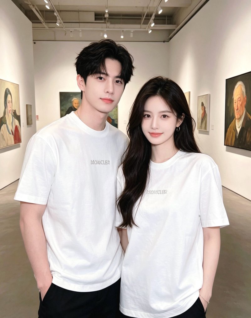 Moncler White Logo T-Shirt view
