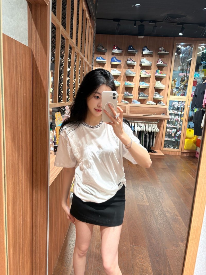 White Pocket Crewneck Short Sleeve T-Shirt view