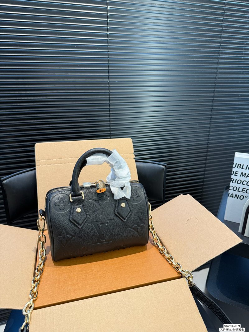 Louis Vuitton Speedy Monogram Embossed Black Handbag view