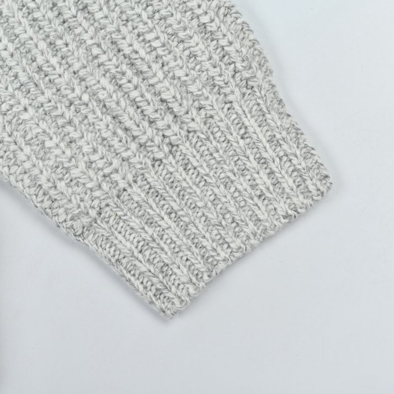 Oversized Ribbed Knit Cardigan Jacket Grey view