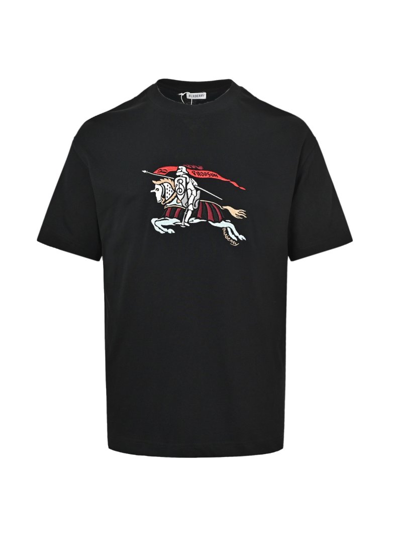 Burberry Black Equestrian Knight Graphic T-Shirt view