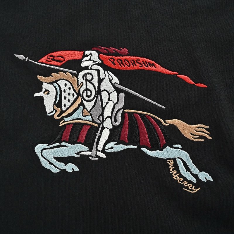 Burberry Black Equestrian Knight Graphic T-Shirt view