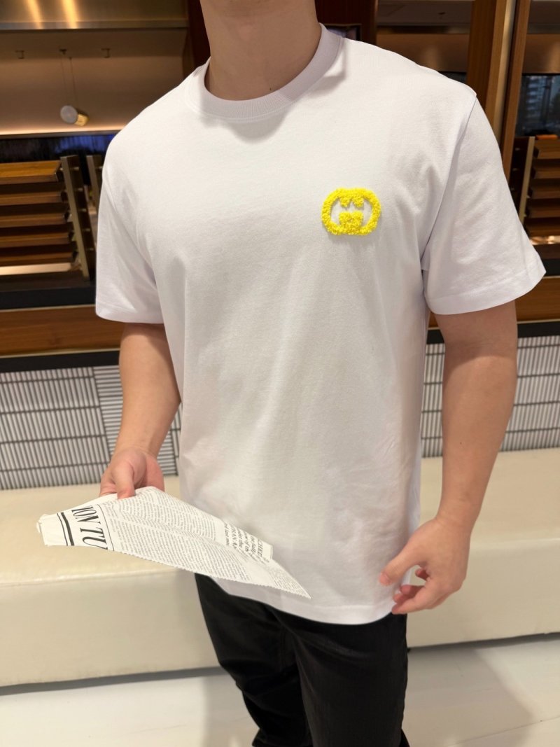 Gucci Yellow Interlocking G White T-Shirt
