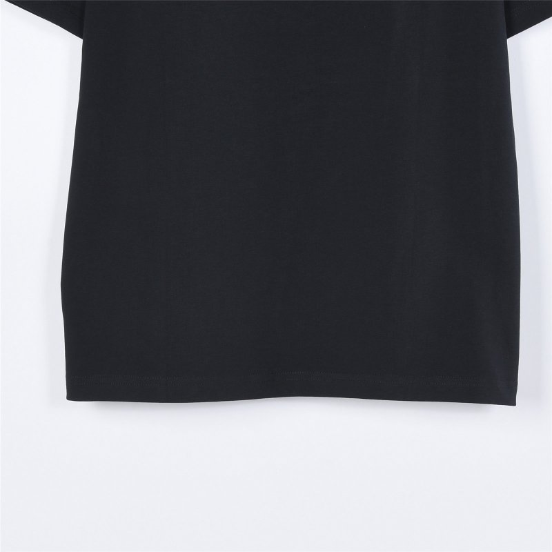 Black Short Sleeve Graphic T-Shirt with Knight Flag Print view