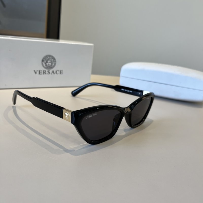 Versace Black Cat-Eye Optical Sunglasses with Blue Light Protection