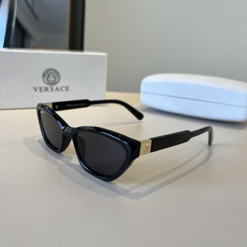 Versace Black Cat-Eye Optical Sunglasses with Blue Light Protection view