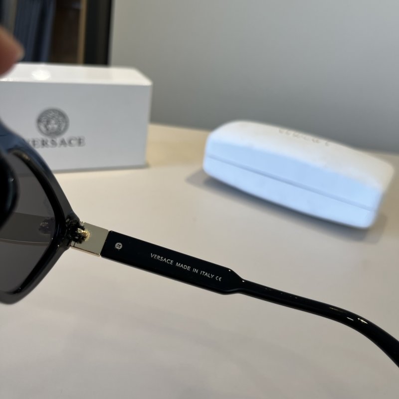 Versace Black Cat-Eye Optical Sunglasses with Blue Light Protection view