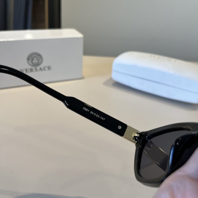 Versace Black Cat-Eye Optical Sunglasses with Blue Light Protection view