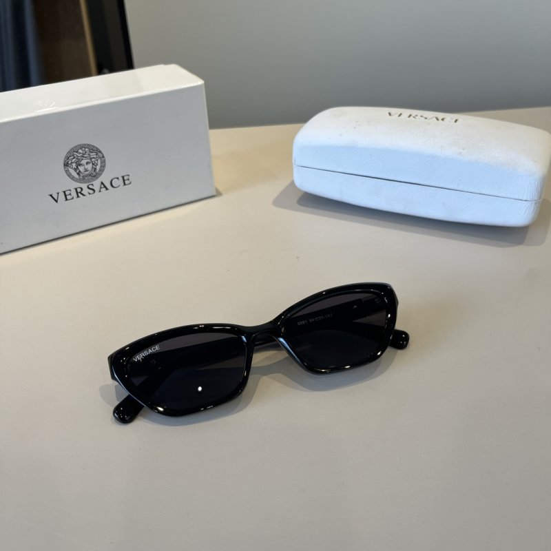 Versace Black Cat-Eye Optical Sunglasses with Blue Light Protection view