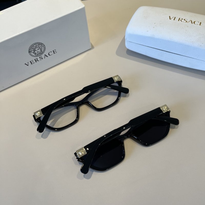 Versace Black Cat-Eye Optical Sunglasses with Blue Light Protection view