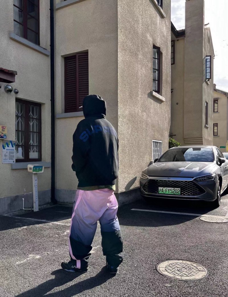 Essentials Fear of God Purple Black Gradient Track Pants view