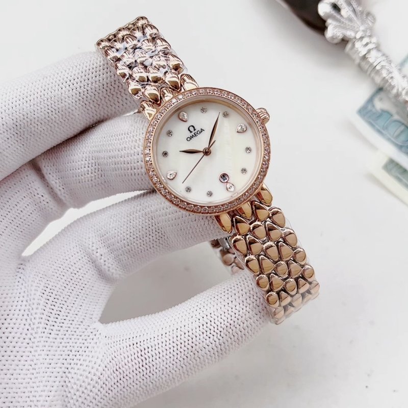 Omega De Ville Rose Gold Diamond Watch