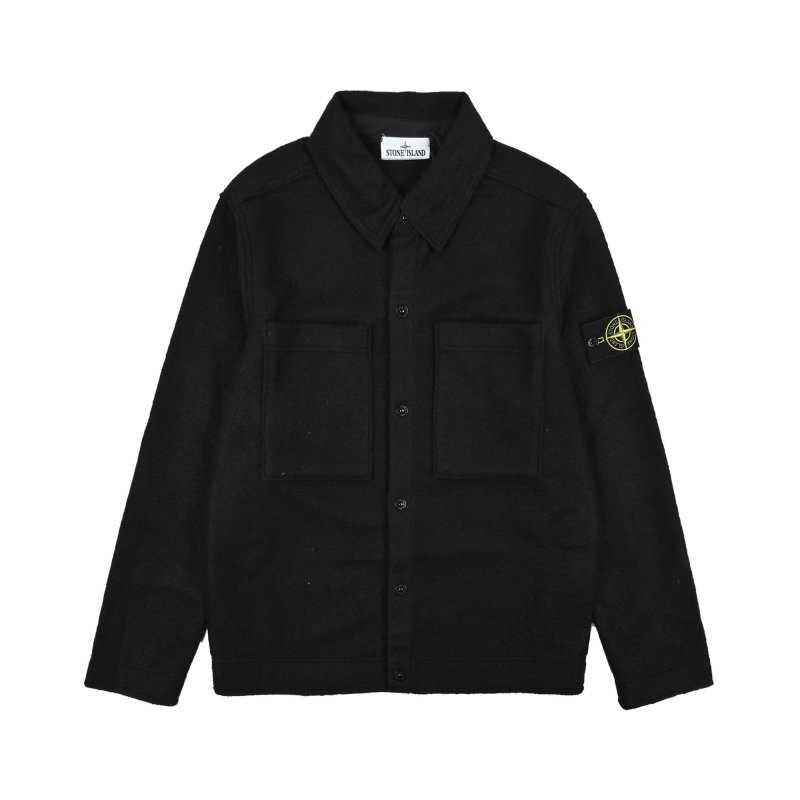 Stone Island Black Corduroy Overshirt Jacket view
