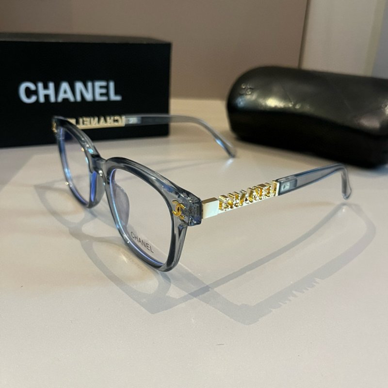 Chanel 2024 Spring Oversized Optical Frame Glasses - Crystal Blue view