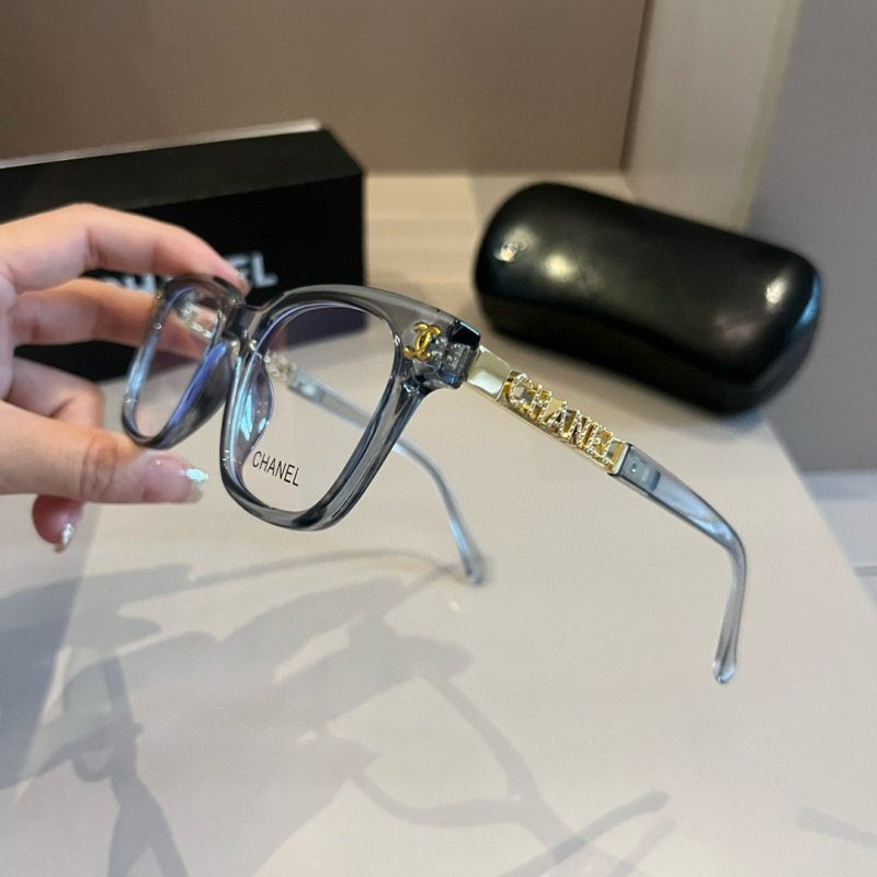 Chanel 2024 Spring Oversized Optical Frame Glasses - Crystal Blue view