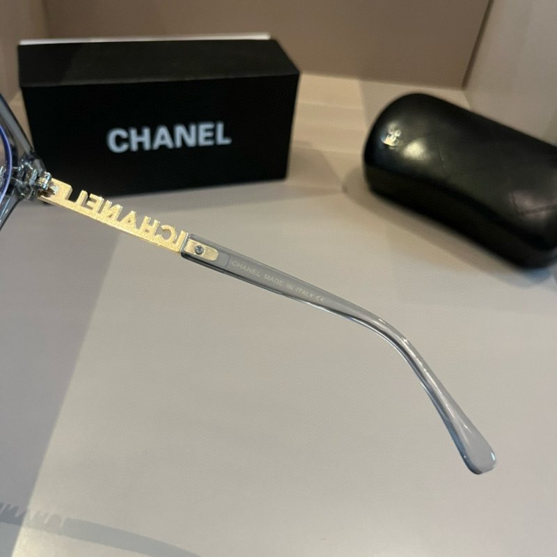 Chanel 2024 Spring Oversized Optical Frame Glasses - Crystal Blue view