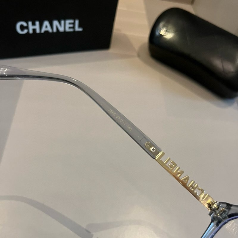 Chanel 2024 Spring Oversized Optical Frame Glasses - Crystal Blue view