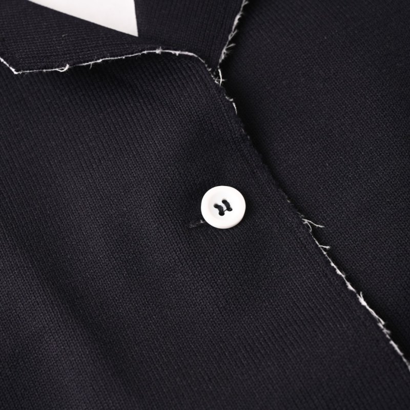 Miu Miu Double-Layer Collar Knit Cardigan Jacket Navy view