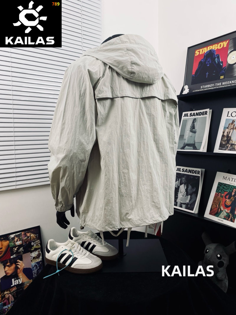 Kailas Lightweight Outdoor Windbreaker Jacket - Light Gray view