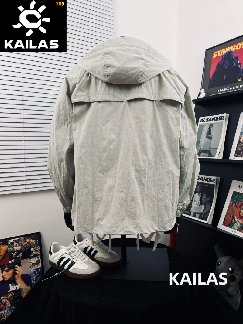 Kailas Lightweight Outdoor Windbreaker Jacket - Light Gray view