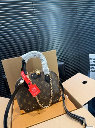 Louis Vuitton Alma Monogram Shell Bag Black