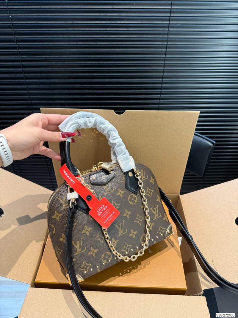 Louis Vuitton Alma Monogram Shell Bag Black view
