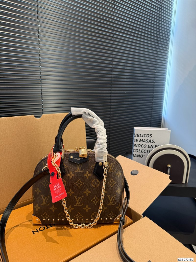 Louis Vuitton Alma Monogram Shell Bag Black view