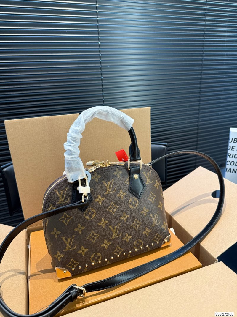 Louis Vuitton Alma Monogram Shell Bag Black view