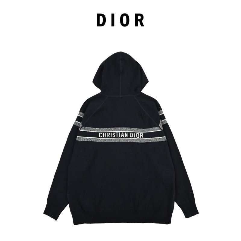 Dior Monogram Wool Blend Cardigan Jacket Black view