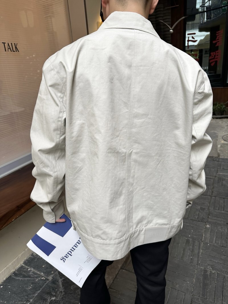 Cream Quilted Overshirt Jacket view
