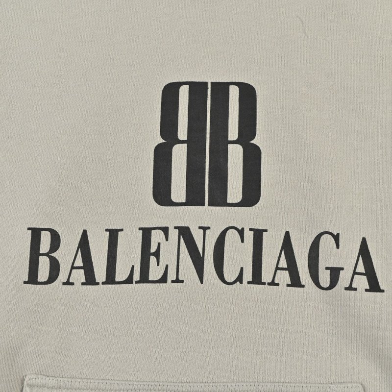 Balenciaga BB Logo Hoodie Beige view