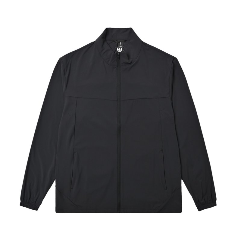 Black Oversized Sun-Protection Windbreaker Jacket view