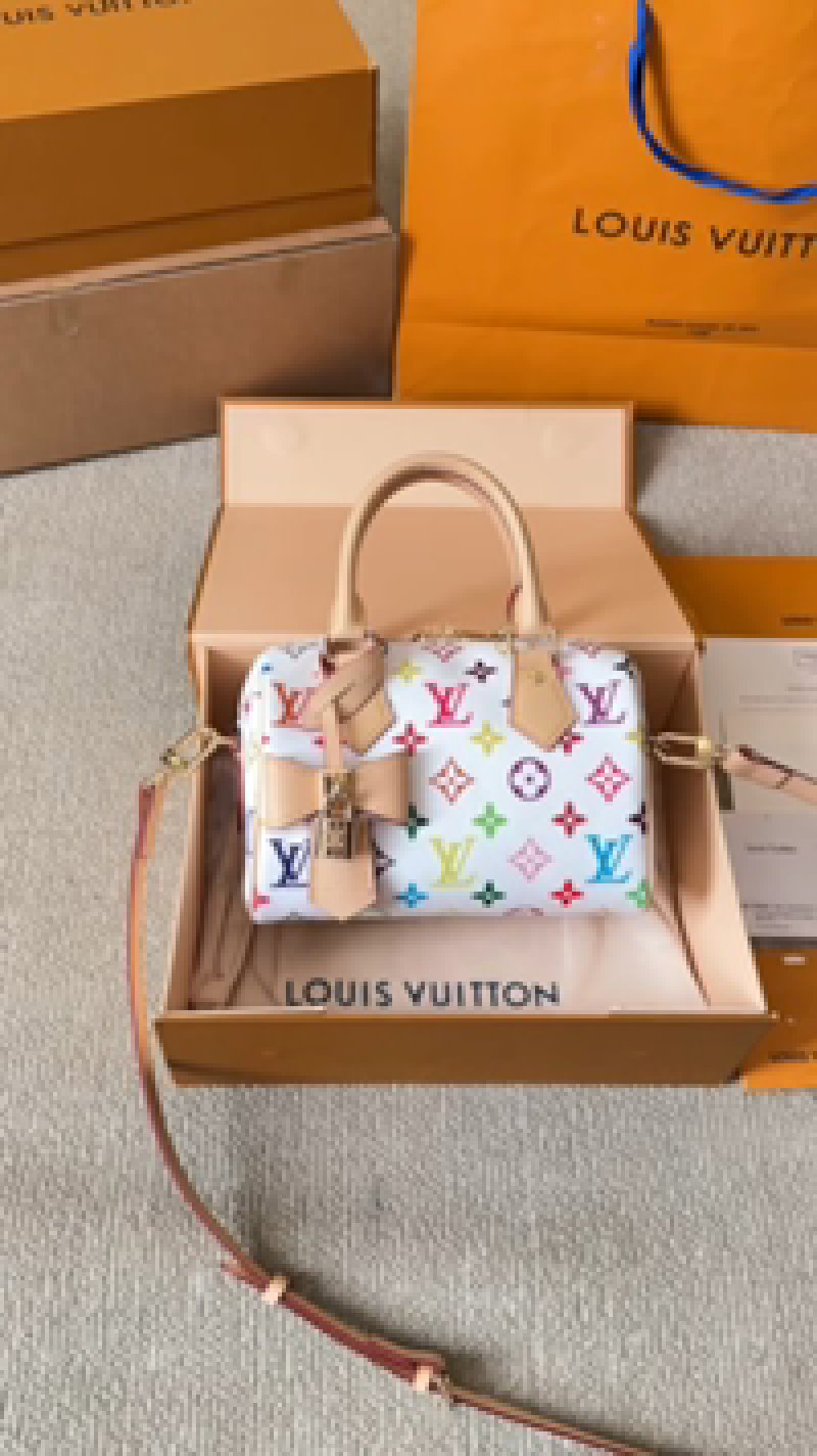 Louis Vuitton Monogram Multicolor Canvas Handbag White