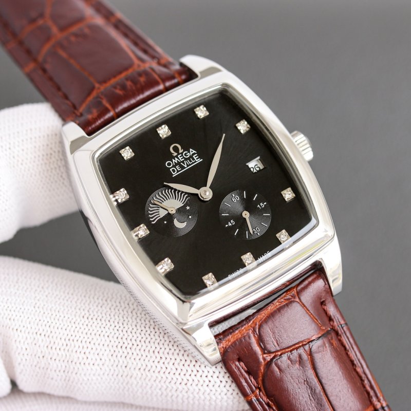 Omega De Ville Gold Diamond Chronograph Watch view