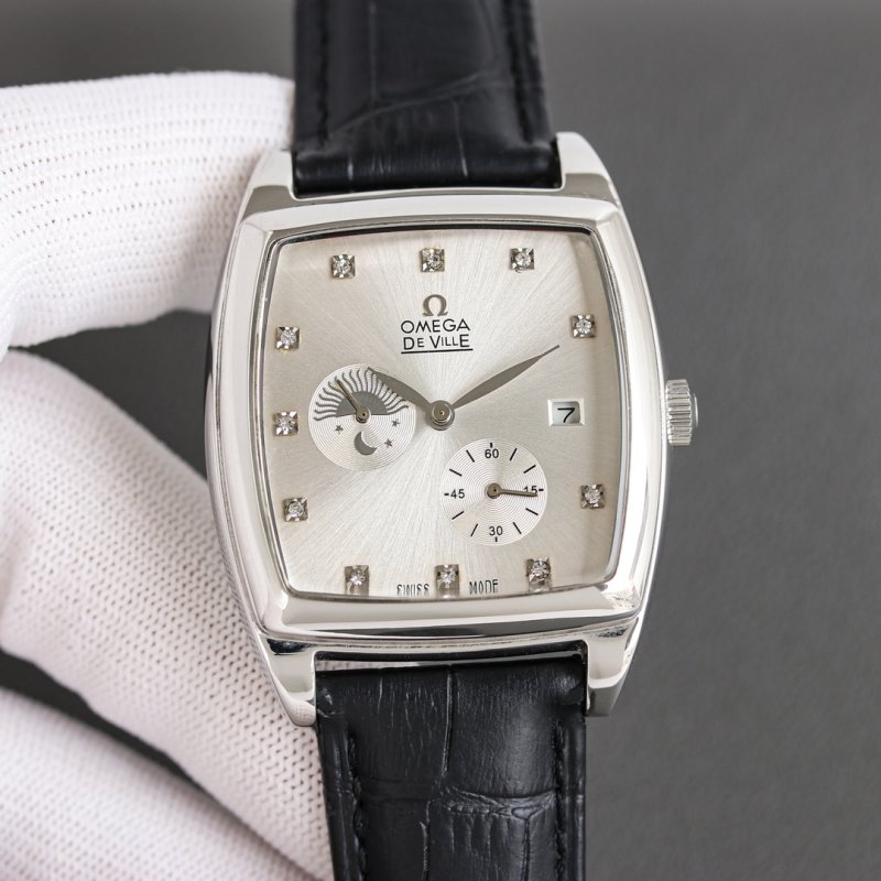 Omega De Ville Gold Diamond Chronograph Watch view