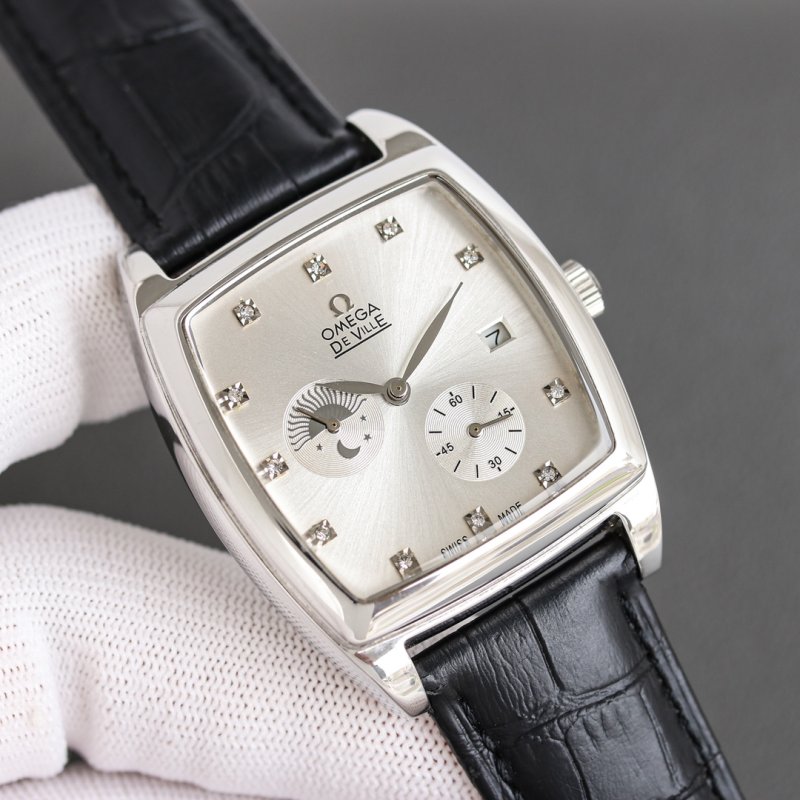 Omega De Ville Gold Diamond Chronograph Watch view