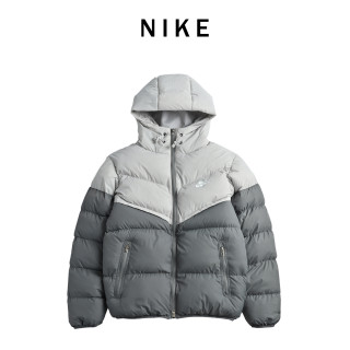Nike Colorblock Puffer Jacket Grey White view 5