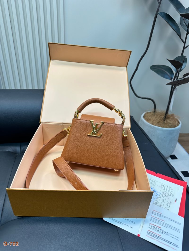 Louis Vuitton Capucines Leather Handbag – Apricot view