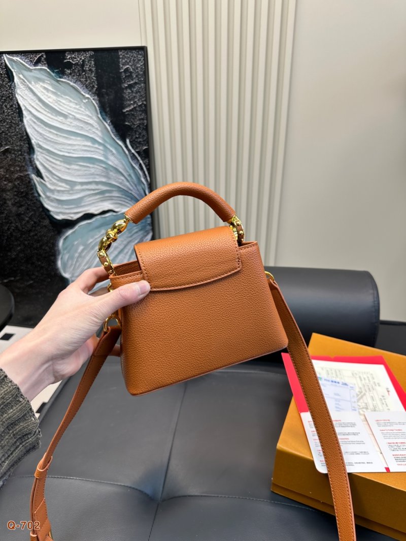 Louis Vuitton Capucines Leather Handbag – Apricot view