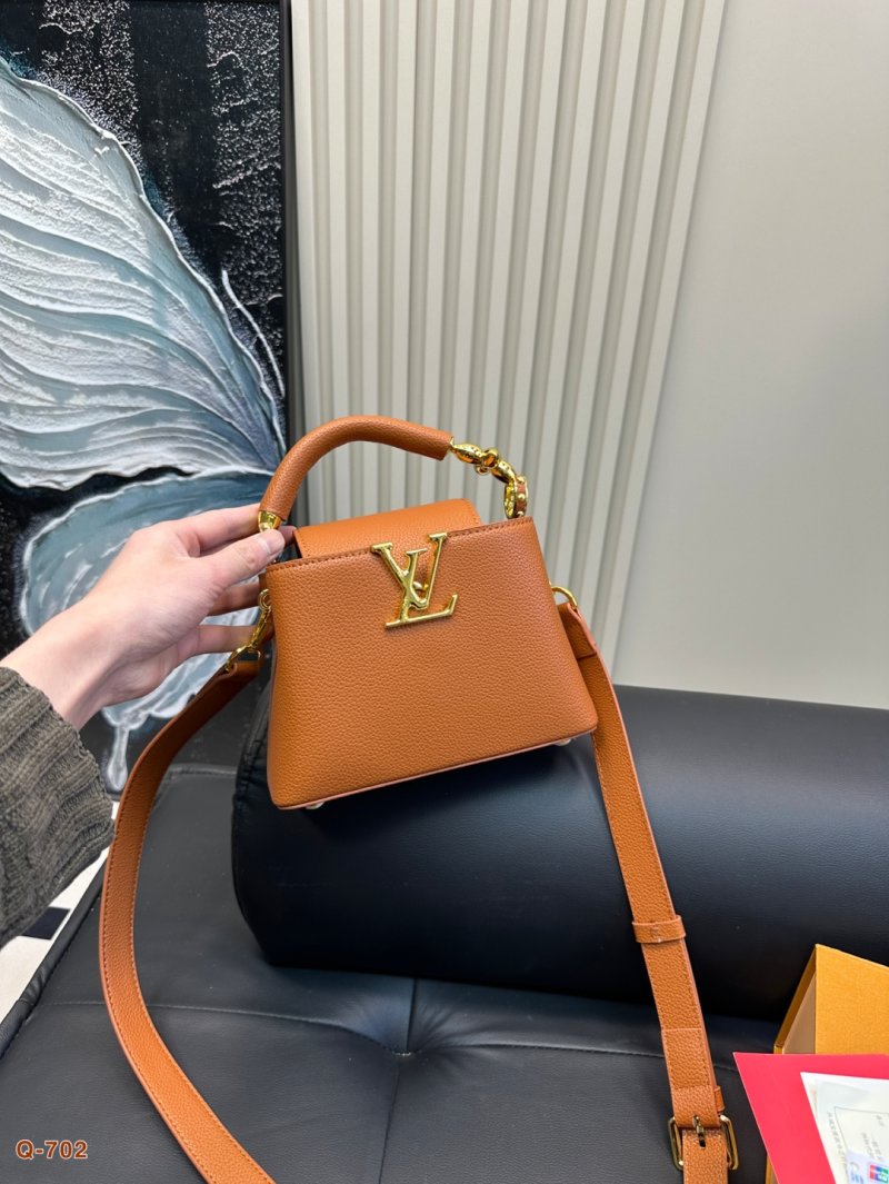Louis Vuitton Capucines Leather Handbag – Apricot view