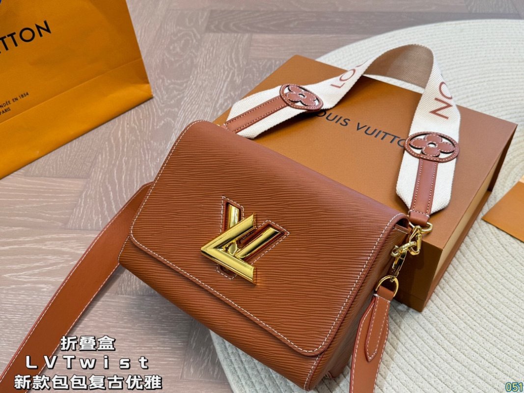 Louis Vuitton Twist Cognac Epi Leather Shoulder Bag